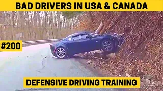 Defensive Driving Training #200 | Bad Drivers & Driving Fails in USA & Canada (w/ Commentary)