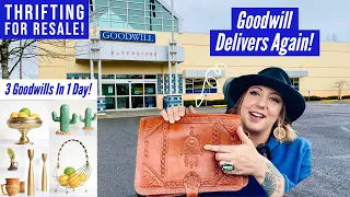 GOODWILL DELIVERS AGAIN! | 3 Stops, 1 Day | Thrift With Me | Goodwill Haul | Thrifting For Resale