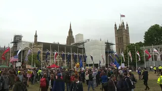 Anti-Trump protesters rally around Parliament Square | AFP