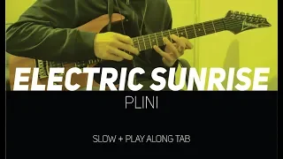 Plini - Electric Sunrise [tapping part] (slow + Play Along Tab)