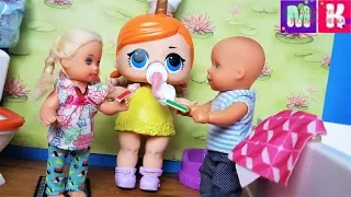 KATYA AND MAX ARE A FUN FAMILY, QUICKLY BRUSH YOUR TEETH! Cartoons with Barbie dolls new