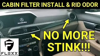 INSTALL MERCEDES C-CLASS CABIN FILTER & GET RID OF SMELLY VENTS