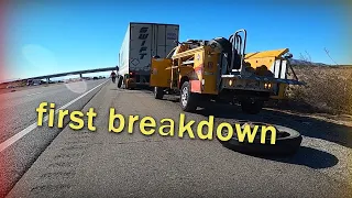 Rookie trucker has first breakdown!