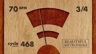 70 BPM 3/4 Wood Metronome HD