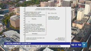 Lawsuit filed in U.S. District Court looks to prevent clearing of I-90 homeless camp