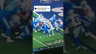 Detroit Lions fumble at the 1 yard line vs Dallas Cowboys