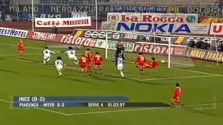 Serie A 1996-1997, day 22 Piacenza - Inter 0-3 (2 Ince, Ganz)