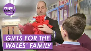 Prince William Receives Gifts From Schoolchildren in North Wales