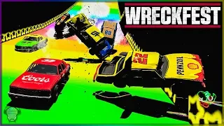 RAINBOW ROAD RIDICULOUSNESS!!! | Wreckfest | NASCAR Legends Mod