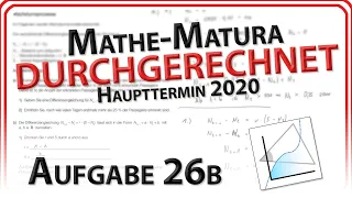 Matura 2020: Aufgabe 26b -  Wachstumsprozesse (Haupttermin) | Mathe Easy Going