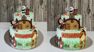 Masha And Bear Theme Cake full Tutorial with fondant Work and Tips Related To Fondant