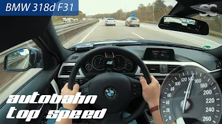 BMW 318d F31 (2019) - Autobahn Top Speed / Acceleration / Test Drive POV