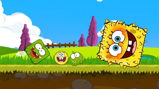 RED BALL 4 (OM NOM+ SPONGE BOB) BALL 'FUSION BATTLE' with (OM NOM + SPONGE BOB) 'VOLUME 1 & 5' BOSS