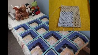 3D Mitred Granny Square CAL - Tan Mitre Row (Ep 3)