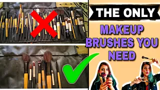 THE ONLY BRUSHES YOU NEED IN YOUR MAKEUP KIT(Don't WASTE your money) || BEGINNERS GUIDE || HINDI ||