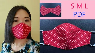 Very Easy Pattern Face Mask | Face Mask Sewing Tutorial | Anyone Can Make This Mask | PRINTABLE PDF