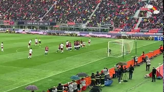 Bologna - Roma 1-2: il gol di Kolarov visto ( 2 volte) dagli spalti del Dall'Ara