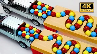 Marble Run Race ASMR ☆ HABA Slope, Garbage Truck Videos, Satisfying Building Block Coaster - ASMR