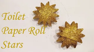 How To Make Stars From Toilet Paper Roll |  Christmas Ornaments | Zvezde od rolni toalet papira