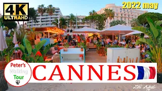 Cannes, French riviera | 2022 Festival Film, Awards Walking Tour 4K  |  COTE D'AZUR France