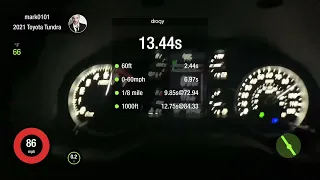 2021 Toyota Tundra RWD 0-60 1/4 mile dragy