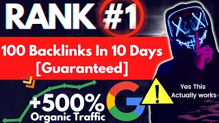 How To Rank On First Page Of Google | Get 100 Backlinks In 10 Days Guaranteed | Link Building