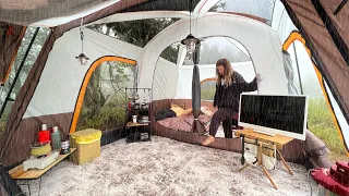 CAMPING WITH OUR DOG IN OUR NEW 2 ROOM TENT