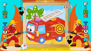 Let's Assemble The Puzzle | FIRE TRUCKS | Puzzle Games | Puzzle Toys | Woodpuzzle | For Kids