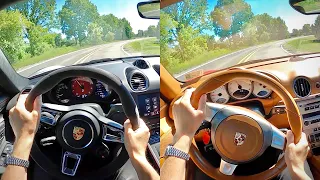 2021 Porsche 718 Cayman GTS 4.0 vs. The Original 987 Cayman S - POV Comparison