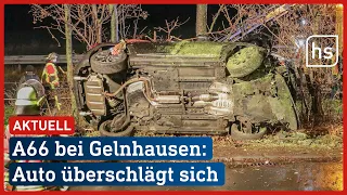 Unfall auf A66: Auto über Fahrbahn geschleudert | hessenschau