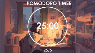2-Hour Study With Me | 25/5 Pomodoro Timer | Focus Study and Working | Lofi Girl Beats | Day 10