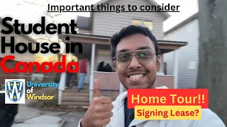 Tour inside a 2100$ house rent in Canada | Canada Student home Tour | Lease Conditions | Windsor 🍁