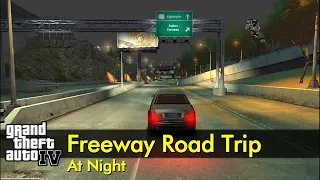 Liberty City Freeway Road Trip (night, no music, no traffic)  | The GTA IV Tourist