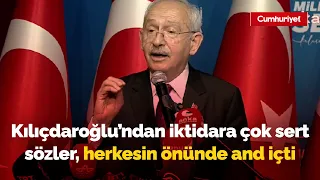 Kılıçdaroğlu'ndan iktidara çok sert sözler, herkesin önünde and içti: "Burnundan fitil fitil..."