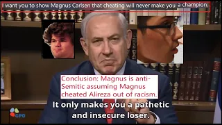 Racist hypocrite Magnus cheats Alireza, who is defended by Bibi Netanyahu. (part4)