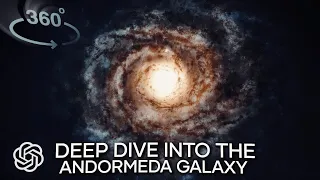 A Deep Dive into the Andromeda Galaxy - 360° VR AI Space Journey [4K]