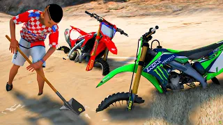 GTA V: MODS | ENCONTREI SUPER MOTOS DE TRILHA ENTERRADAS🔥