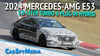 2024 Mercedes-AMG E53 Prototype Spied Testing Less Disguised At The Nürburgring