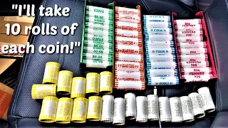 BUYING 10 ROLLS OF EVERY COIN FROM 5 DIFFERENT BANKS: LET'S SEE WHAT WE CAN GET!