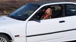 BMW E36 Girl Drifting