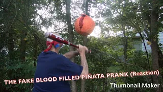 THE FAKE BLOOD FILLED PIÑATA PRANK!!(Reaction)