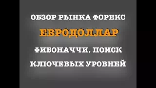 Обзор рынка Форекс . Евродоллар. Фибоначчи.Поиск ключевых уровней.Обучение форекс