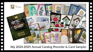 My 2024-2025 Stampin Up! Annual Catalog Preorder and Card Samples