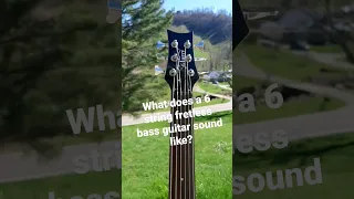What Does a 6 String Fretless Bass Sound Like? 🤔 #shorts #guitar