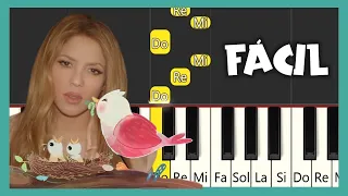 Shakira - Acróstico - TUTORIAL DE PIANO FÁCIL CON NOTAS