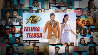 Telusa Telusa Video Song Mega Mashup Reactions | Sarrainodu | Icon 🌟 Allu Arjun | #DheerajReaction |