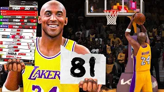 Scoring 81 Points With Kobe Bryant in Every NBA 2k (2k0-2k24)