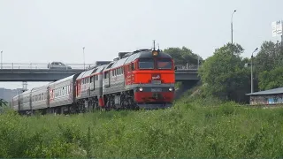 Грузопассажирский тепловоз 2М62-0701 с пассажирским поездом №217Я "Благовещенск-Владивосток"