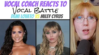 Vocal Coach Reacts to Demi Lovato Vs Miley Cyrus VOCAL BATTLE