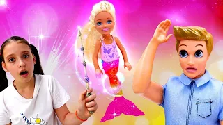 Куклы Барби: как превратить русалку обратно. Видео для девочек.